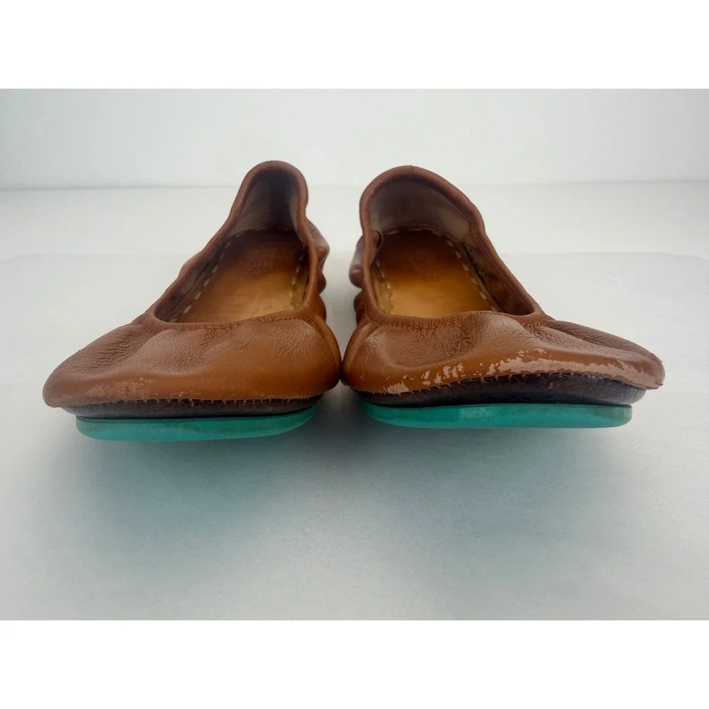 Tieks by Gavrieli Foldable Leather Ballet Flats Size 8 Chestnut Brown Classic